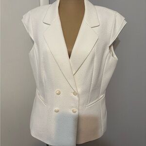 Antonio Melani White Double-Breasted Blazer